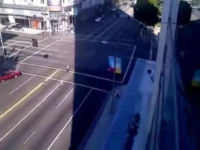 Video of Tyler Brehm opening fire at cars in a intersection at Hollywood