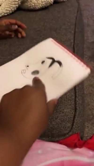To draw her Mom