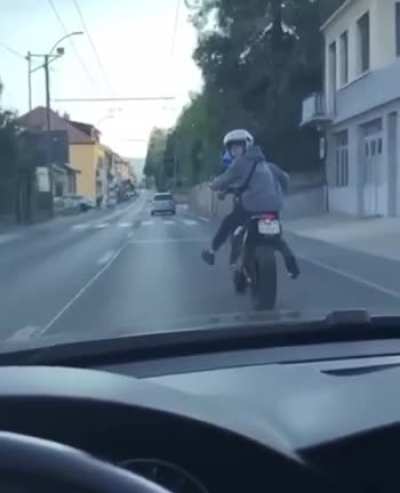 Just a regular biker on the road