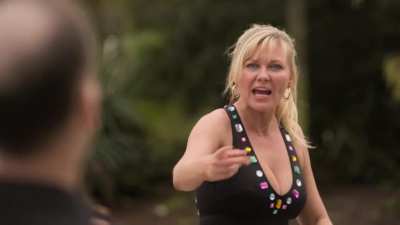Kirsten Dunst's busty moments in series "On Becoming a God in Central Florida" s01e04 (2019)