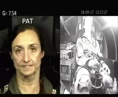 The face of this pilot that goes from 1.5G to 7.5G and vice versa &laquo;pilot centrifuge test&raquo;