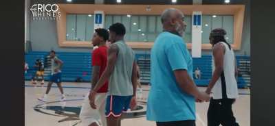 Vj and Caleb Love going back and forth in Rico Hines recent video