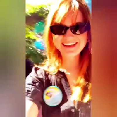 Happy Bonnie in Disneyland with Brother