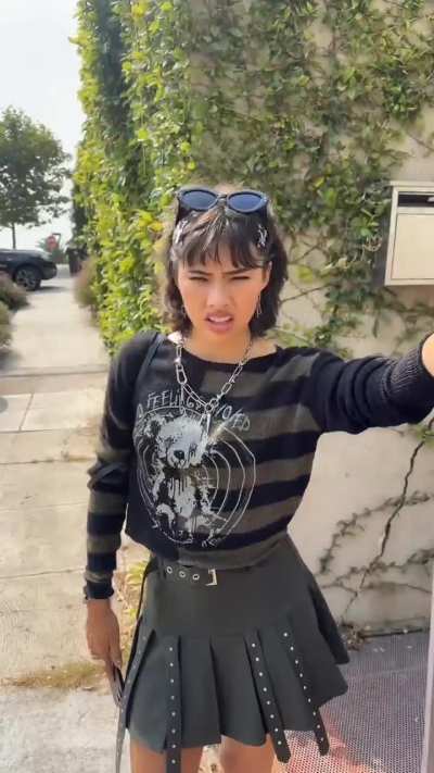 Xochitl Gomez Social Collision Outfit TikTok