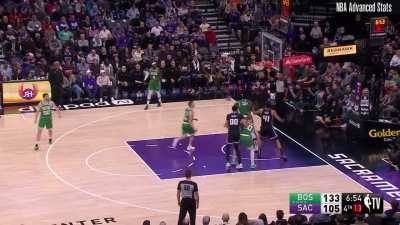 [Highlight] Keon Ellis hits the rare double clutch 3!