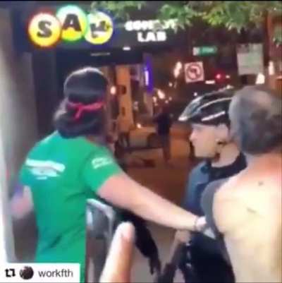 It's about that time of year.Guy in bunny costume gets into fight.