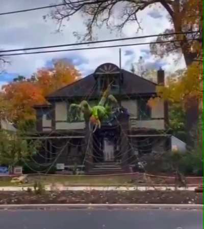 "We didn't want any trick or treaters this year."