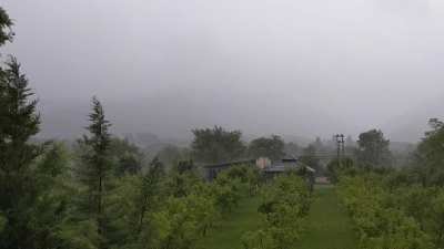 Thunderstorms up in the mountains
