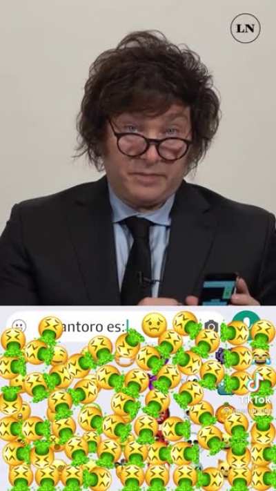 Milei definiendo diferentes figuras politicas con emojis