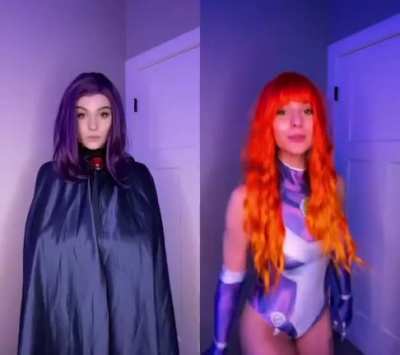 Looks like Raven wasn't feeling it. #TeenTitans #Raven #Starfire