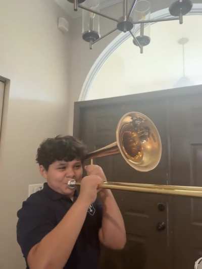 First day of band. (Because my house was not chaotic enough)