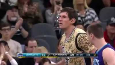 Realizing you're about to be guarded by a 7'4" opponent