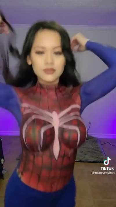 Body paint Spider-Woman