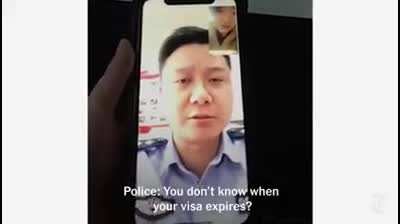 This CCP officer interrogating a Chinese citizen living abroad