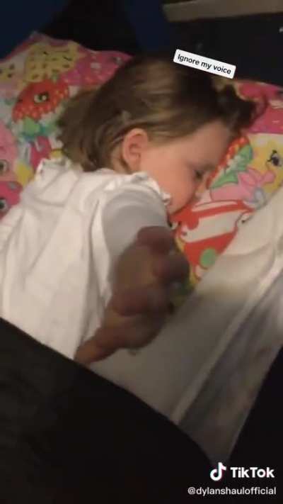 Pretending to sleep