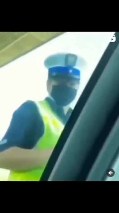 Cop checks breath for alcohol testing