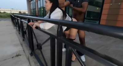 Your poor wife is never safe from your bully. He's breeding her before work right outside the office 😩