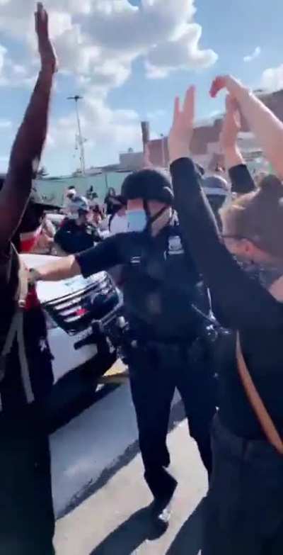 NYPD Cop pulls down peaceful protestor&rsquo;s mask to pepper spray him. This video is being removed all over twitter, they are trying to hide this.