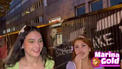 Marina Gold/Min Galilea - Birthday Bukkake Cumwalk!