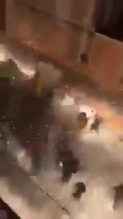Small Street Fireworks set off by locals in Netherlands