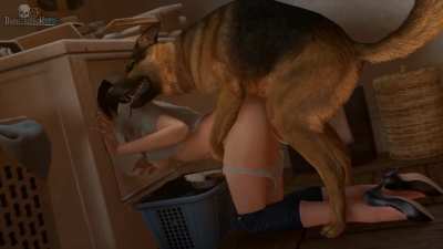Dog breeds Juli with a sloppy creampie while she is busy (darktronicsfm) [The Evil Within]