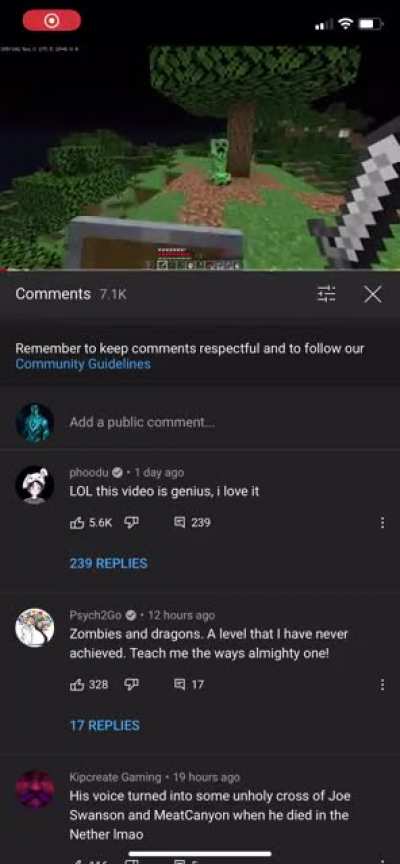 Creeper ? Awwww man