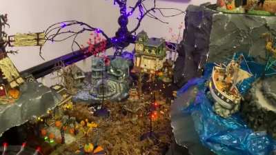 This is my Scary Village I set up every year. Showed it to y&rsquo;all a couple years ago but I made some changes.