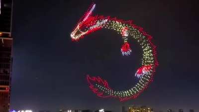Show with 1500 drones on Shenzhen Dragon Boat Festival 2023