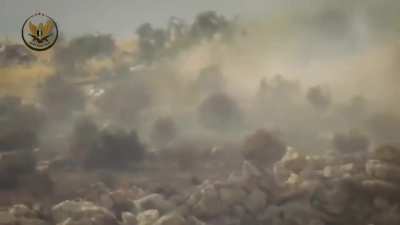 NLF ATGM team engages an SAA tank moving after firing - June 2019