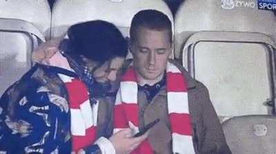He took his girlfriend to the game