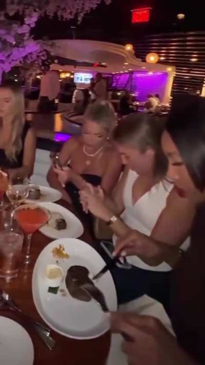 Hot at dinner