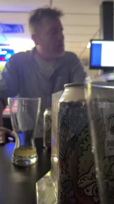 An inebriated man argues with my friends and I because we refused to tell him who we voted for. -NSFW