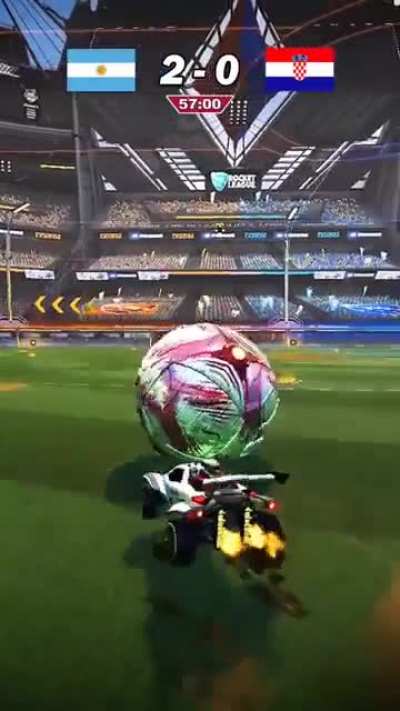 Los goles de Argentina vs Croacia pero en Rocket League