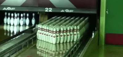 Knocking out the bowling pins