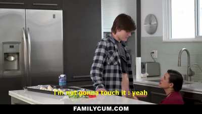 My Step Mom and Step Sis Help Me out With My Raging Boner