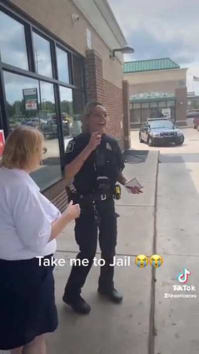 "Take me to Jail!" Female cop catcalled.