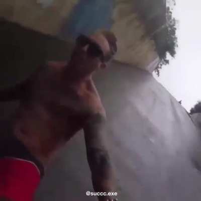 HMFT after I slide down this water drain.