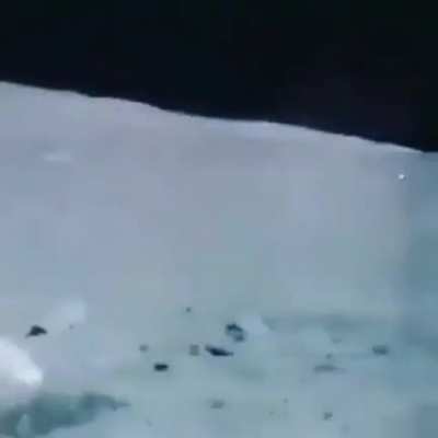 People for the first time on the Moon trying to cope with the new gravity