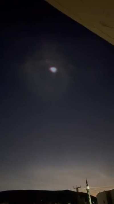 An exoatmospheric THAAD interception seen over the Lower Galilee after an Iranian ballistic missile was downed outside Earth’s atmosphere. Residents in Jerusalem and the West Bank could also see it.