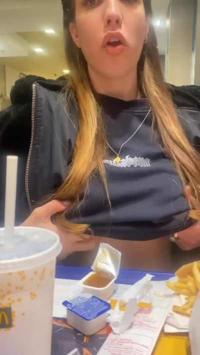 Having some naughty fun at McDonalds 😈