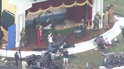 Set Video of the Theatrics from Thor: Love and Thunder
