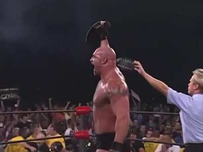 Bill Goldberg wins WCW World Heavyweight title.