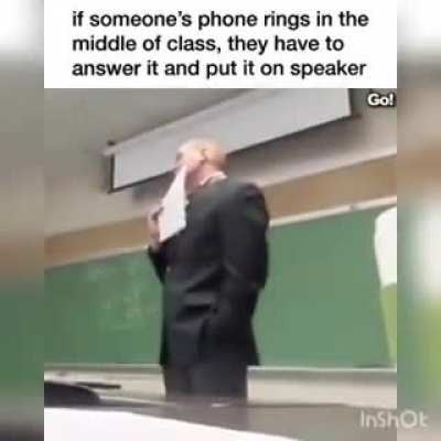 Teacher’s rule about ringing phones backfires
