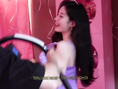 Dahyun dancing in her elegant dress