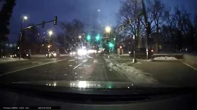 I couldn&rsquo;t see anything except bright headlights.