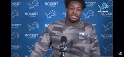 [Highlight] Lions DT Levi Onwuzurike on his role: &ldquo;You gotta go up the B gap and take out the tackle for your outside linebacker to come inside of you&hellip; no&hellip; to come under you&rdquo;