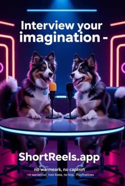 Two dogs hosting a talk show &mdash; generated entirely by AI 🐶🎙️