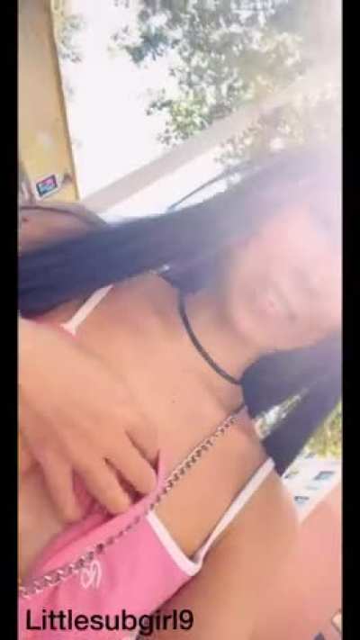 Dared by my friend to flash my tits in public ;)