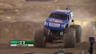 World's First Ever Monster Truck Front Flip by Lee O'Donnell a.k.a. Mad Scientist