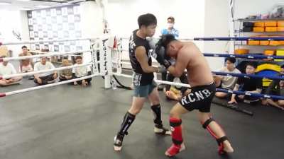 A couple of "street fighters" interrupted the sparring session between Rukiya Anpo &amp;amp; Kosei Yamada and challenged the former K-1 Super Lightweight Champion to a fight.